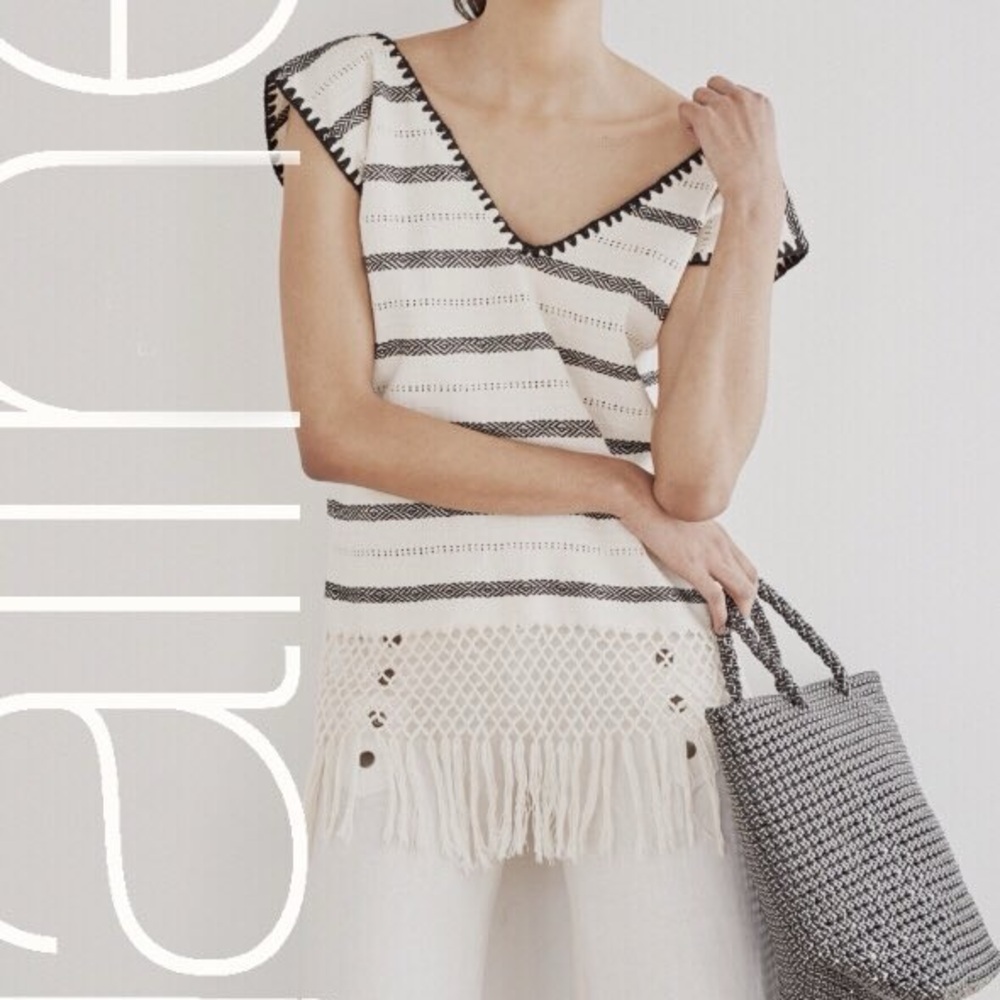 Striped Black and White Women's Tunic